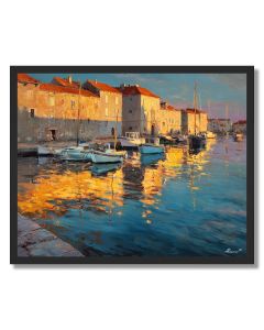 CROATIAN WINTER HARBOR - FRAMED
