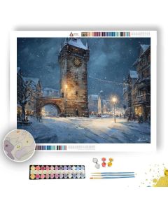 GERMAN CLOCK TOWER LIGHT - Paint by Numbers Full Kit