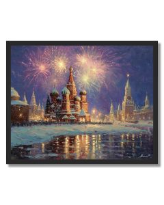 RUSSIAN NEW YEAR SKY - FRAMED