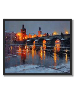 CZECH WINTER RIVER - FRAMED