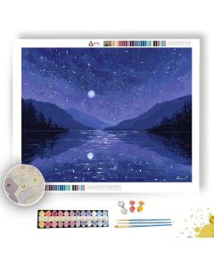 THE SKY MIRROR LAKE - Paint by Numbers Full Kit