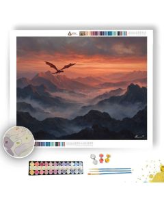 DRAGONS PASS AT DAWN - Paint by Numbers Full Kit
