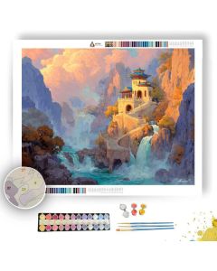 RAINBOW CLIFF TEMPLE - Paint by Numbers Full Kit