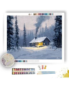 WINTER CABIN LIGHTS - Paint by Numbers Full Kit