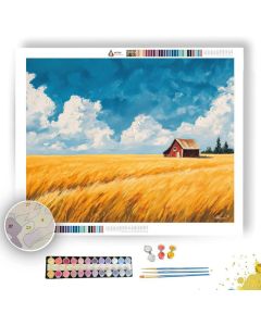 GOLDEN WHEAT FIELD - Paint by Numbers Full Kit