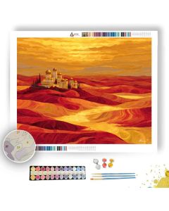 GOLDEN DESERT MIRAGE - Paint by Numbers Full Kit