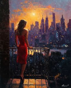 WOMAN ON BALCONY