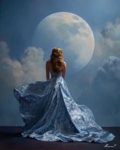 WOMAN AND MOON