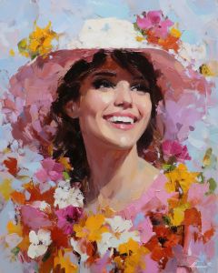 FLORAL HAT LADY