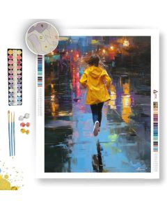 GIRL IN YELLOW RAINCOAT - Paint by Numbers Full Kit