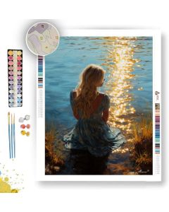 WOMAN BY THE LAKE - Paint by Numbers Full Kit