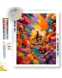 BICYCLE IN BLOOM - Paint by Numbers Full Kit