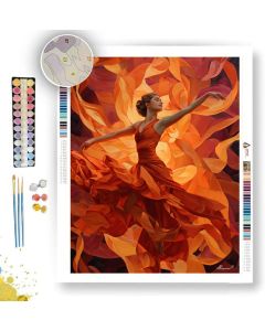 DANCER OF FLAMES - Paint by Numbers Full Kit