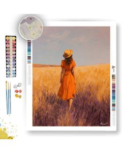 ORANGE DRESS - Paint by Numbers Full Kit