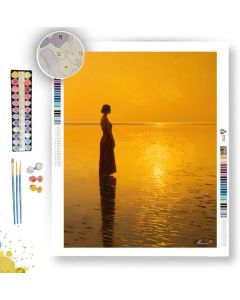 WOMAN UNDER GOLD SKY - Paint by Numbers Full Kit