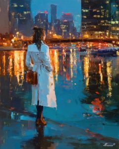WOMAN IN WHITE COAT