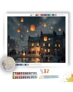 LANTERN PARADE NIGHT - Paint by Numbers Full Kit