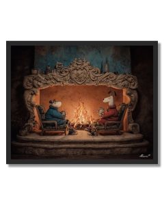 FIREPLACE FRIENDS - FRAMED
