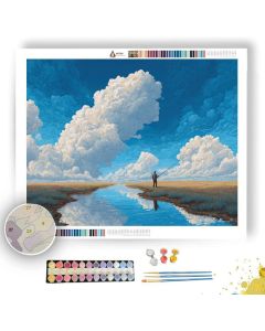 BLUE SKY FISHERMAN - Paint by Numbers Full Kit