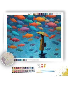 WOMAN AND RAINFISH - Paint by Numbers Full Kit