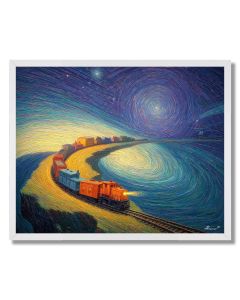 COLOR TRAIN NIGHT - FRAMED