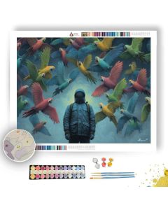 THE CARTOON BIRDKEEPER - Paint by Numbers Full Kit