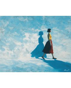 WOMAN AND HER SHADOW PAINTING