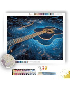 GLOWING GUITAR TRAILS - Paint by Numbers Full Kit