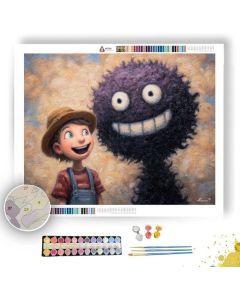 BOY AND HIS SHADOW MONSTER - Paint by Numbers Full Kit