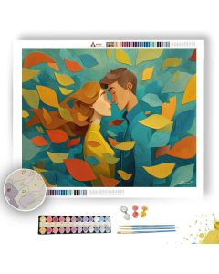 COUPLE IN COLOR WIND - Paint by Numbers Full Kit