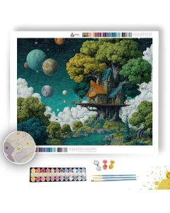 TREEHOUSE PLANETS - Paint by Numbers Full Kit
