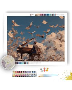FLOATING PIANO NOTES - Paint by Numbers Full Kit