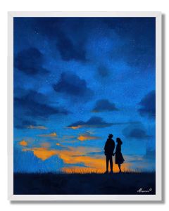 COUPLE IN BLUE HOUR - FRAMED