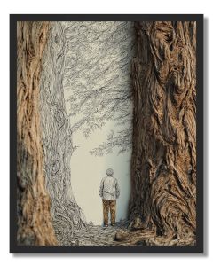 MAN UNDER TREE - FRAMED