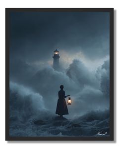 WOMAN IN LIGHTHOUSE - FRAMED