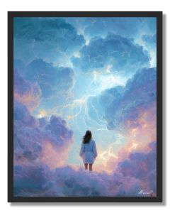 WOMAN IN LIGHT STORM - FRAMED