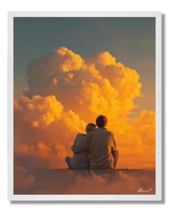 COUPLE UNDER CLOUD SKY - FRAMED