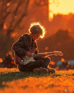 BOY PLAYING GUITAR
