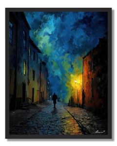 WALKER AT NIGHT - FRAMED