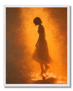 WOMAN IN LIGHT FOG - FRAMED
