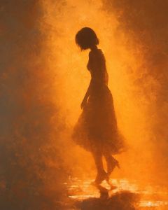 WOMAN IN LIGHT FOG