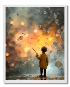 ARTIST IN COLOR RAIN - FRAMED