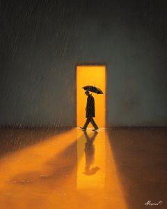 FIGURE WITH RAINLIGHT
