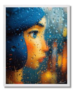 WOMAN IN LIGHT RAIN - FRAMED