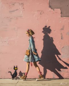 GIRL WITH SHADOW COMPANION