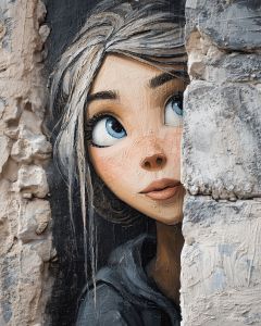 WOMAN BY THE WALL