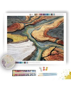 WOOD GRAIN PATHS - Paint by Numbers Full Kit