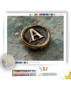 TYPEWRITER KEY DETAIL - Paint by Numbers Full Kit