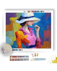 WOMAN WITH HAT - Paint by Numbers Full Kit