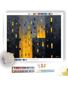 MIDNIGHT WINDOWS - Paint by Numbers Full Kit